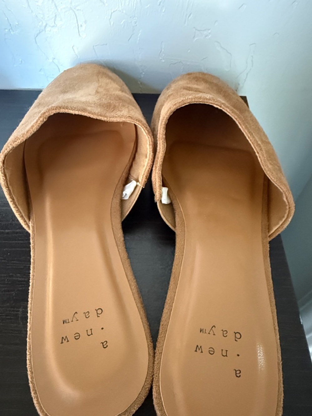 A New Day | Women’s Suede Backless Mules | Tan | Size 9 - Picture 3 of 7